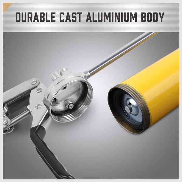 Horusdy 18Inch Grease Gun 8000Psi Pistol Grip Flex Hose Heavy Duty Barrel With Cartridge Grease Guns