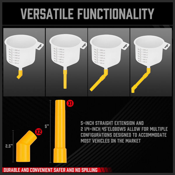 19 Piece No Spill Radiator Coolant Refilling Funnel Kit Spill Proof Radiator Bleeder Kit With Universal Adaptor Fuel Funnels