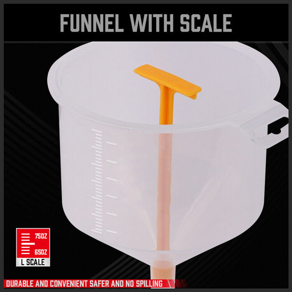 19 Piece No Spill Radiator Coolant Refilling Funnel Kit Spill Proof Radiator Bleeder Kit With Universal Adaptor Fuel Funnels