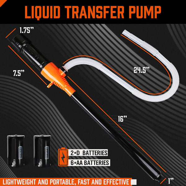 Electric Oil Extractor Pump Battery Power Fluid Extractors For Water Fuel Pumping With Flexible Hose Other Pump Parts & Accessories