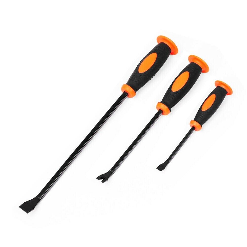 Horusdy 3Pc Impact Pry Bar Set Crowbars Nail Puller Go Through Hammer Head Mechanic New Other Hand Tools