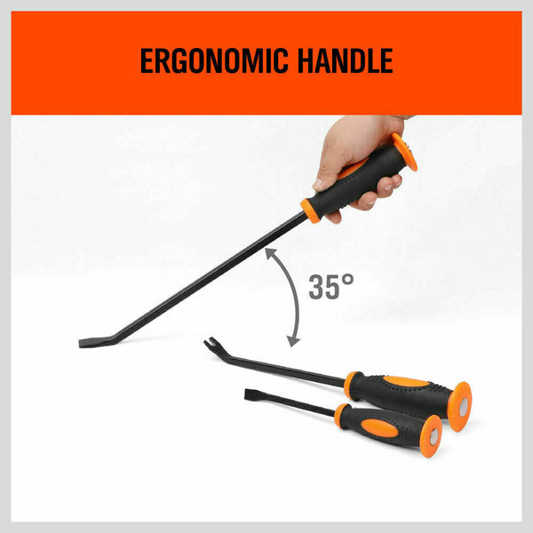 Horusdy 3Pc Impact Pry Bar Set Crowbars Nail Puller Go Through Hammer Head Mechanic New Other Hand Tools