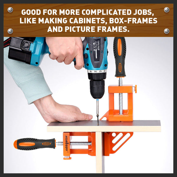 90° Degree Corner Clamp Welding Vice Woodworking Alloy Body With Quick Release Clamps & Vices