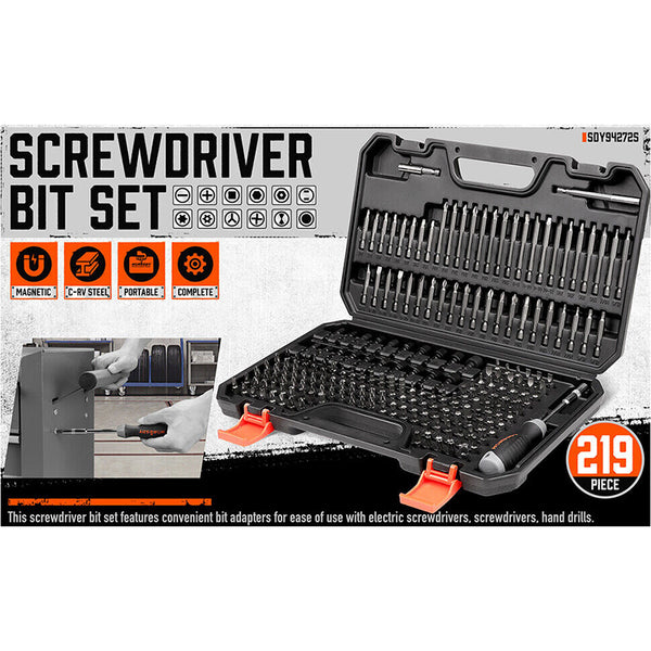 Sedy 219 Piece Combination Security Bit Set Screw Driver Tamper Proof Torx Box Screwdrivers