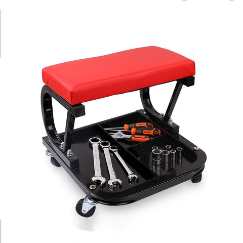Horusdy Rolling Creeper Seat Workshop Mechanic Stool Garage Repair Storage Tray Mechanic Roller Seats