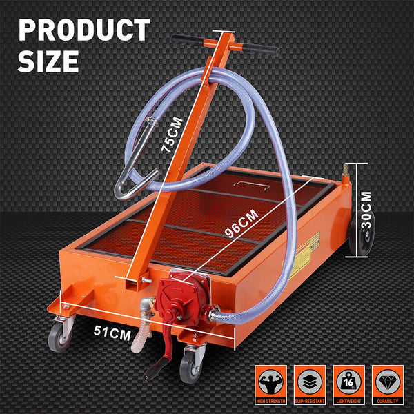 Horusdy 76L Low Profile Waste Oil Drainer Mobile Workshop Pump Vehicle 4Wdtruck Other Shop Equipment