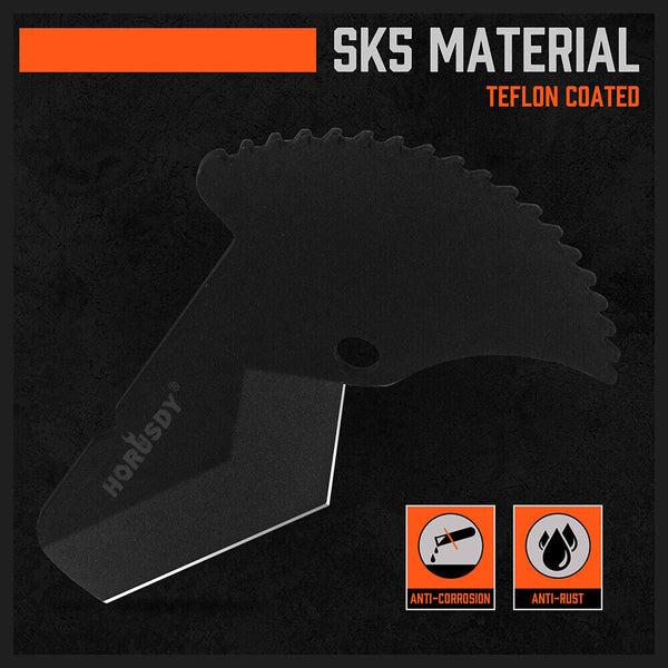 Horusdy Pvc Ratchet Cutter 64Mm 2 1/2" Deburring Tool Rubber Handle Deburring Tools