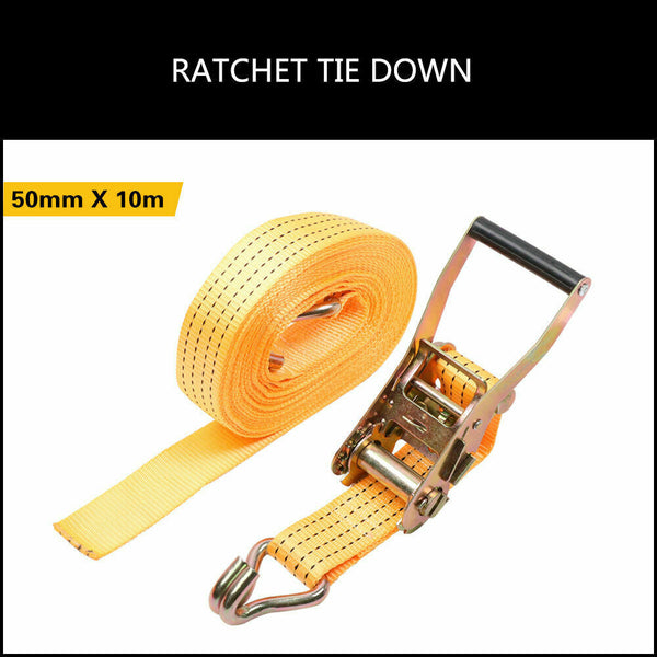 Horusdy 50Mm X 10M Tie Down Strap Heavy Duty Ratchet Straps Trailer Boat 2000Kg Loading Tie Downs & Straps