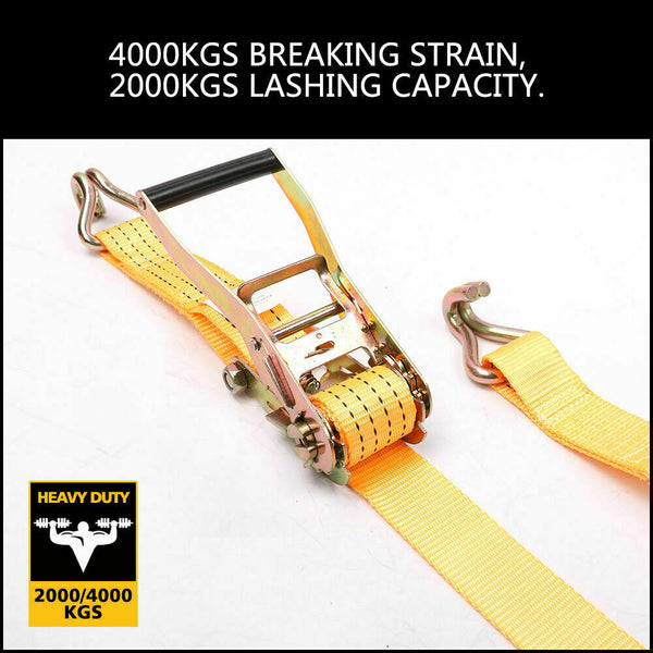 Horusdy 50Mm X 10M Tie Down Strap Heavy Duty Ratchet Straps Trailer Boat 2000Kg Loading Tie Downs & Straps