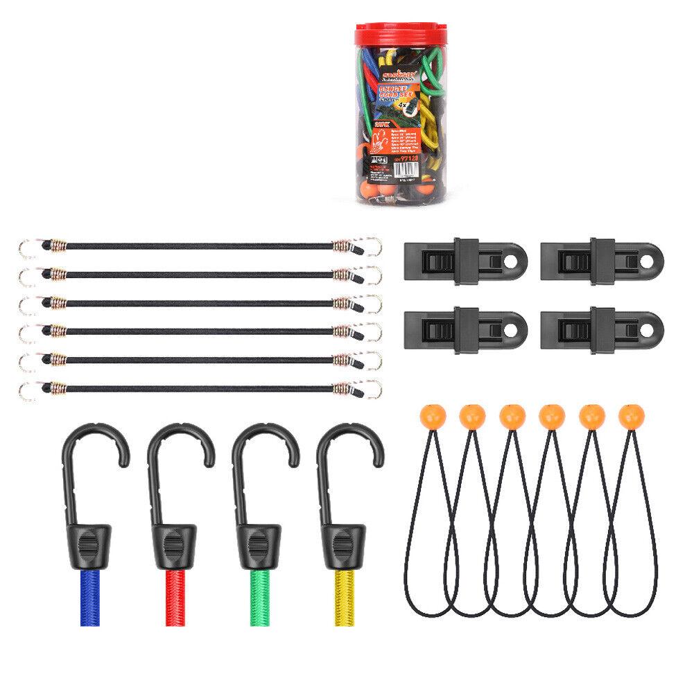 Horusdy 30 Piece Premium Cord Assortment Includes 10 To 40 Cords Canopy Ties & Tarp Clips Awning & Canopy Parts