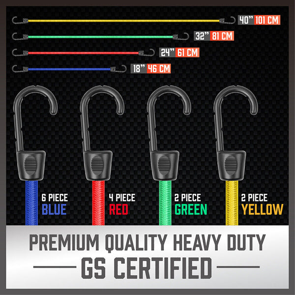 Horusdy 30 Piece Premium Cord Assortment Includes 10 To 40 Cords Canopy Ties & Tarp Clips Awning & Canopy Parts