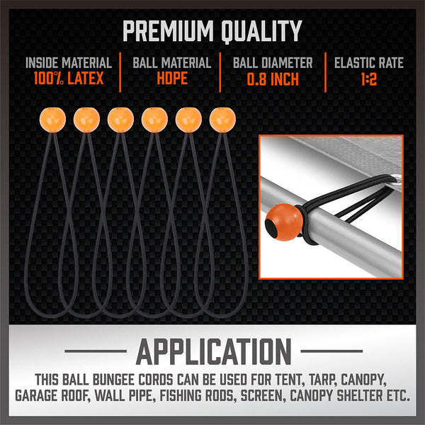 Horusdy 30 Piece Premium Cord Assortment Includes 10 To 40 Cords Canopy Ties & Tarp Clips Awning & Canopy Parts