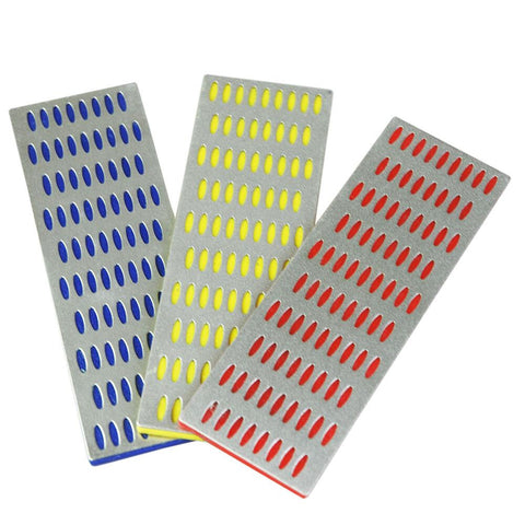 Horusdy 3Pc Diamond Sharpening Stone Whetstone Sharpener Set Scissors Knife With Grits Sharpening Tools