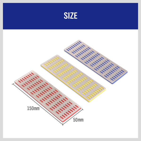 Horusdy 3Pc Diamond Sharpening Stone Whetstone Sharpener Set Scissors Knife With Grits Sharpening Tools