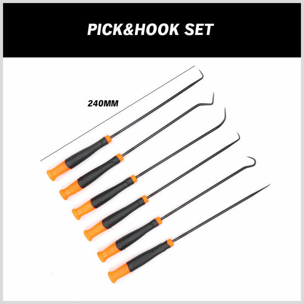 Other Hand Tools Horusdy 6Pc Extra Long Pick And Hook Set O Ring Seal Puller Remover Fuse Wire Scribe