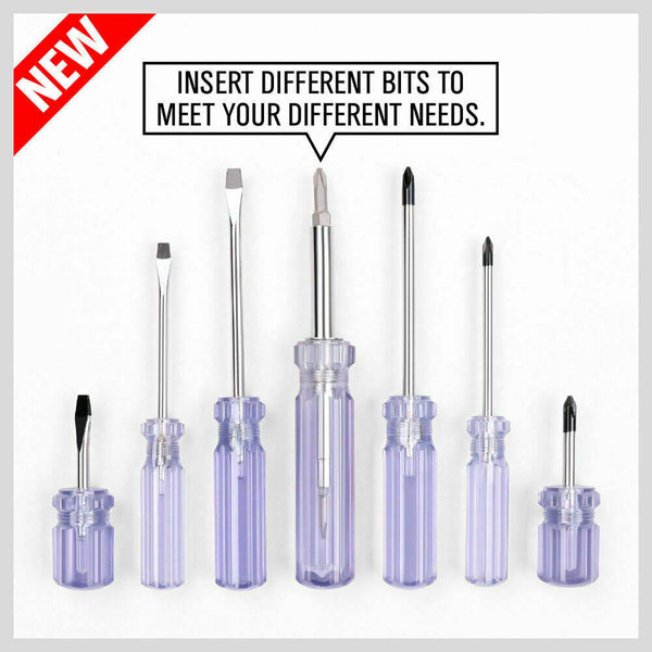 Horusdy 12Pc Screwdriver Set Double Sided Driver Bit Stubby Repair Tool Vanadium Screwdrivers & Nutdrivers
