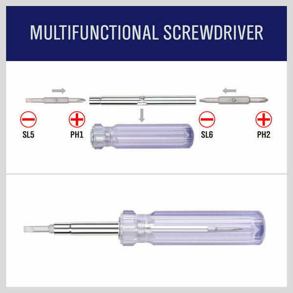Horusdy 12Pc Screwdriver Set Double Sided Driver Bit Stubby Repair Tool Vanadium Screwdrivers & Nutdrivers