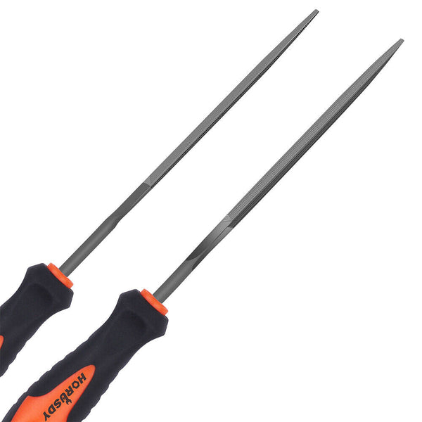 Horusdy 2Pc 6.1" Flat Mini Needle File Set Metal Wood Carving Carpentry Tool Electric Files & Tools