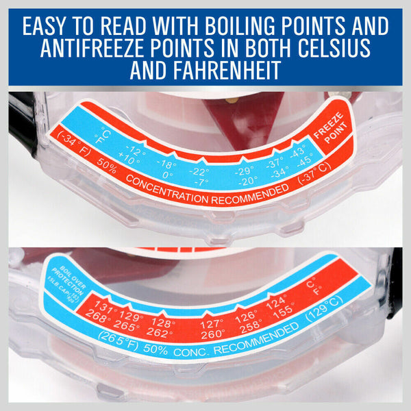 Horusdy Radiator Coolant Tester Anti Freeze Water Indicator Dial Car Auto Measure Other Diagnostic Service Tools