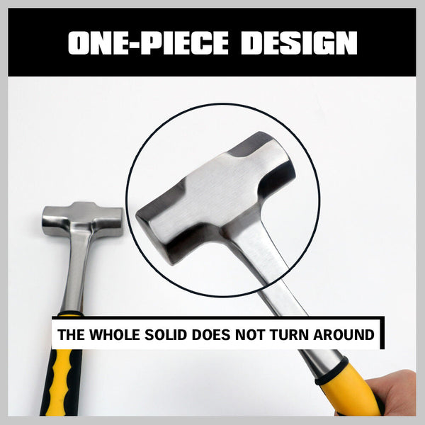 Horusdy 2Lb+3Lb Steel Hammer Double Octagonal Heavy Duty Solid Forged Rubber Grip Handle Hammers & Mallets