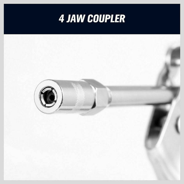 Horusdy 2 Way Mini Grease Gun Manual Pistol Grip With 3Oz Cartridge Flexi Hose & Coupler Grease Guns