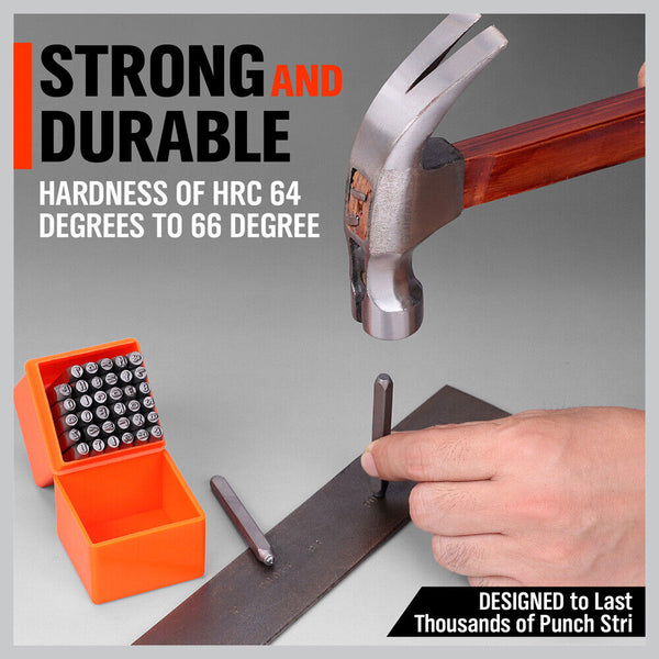 Horusdy 37Pcs Letter Number Stamp Punch Set Diy Hardened Ball Bearing Steel Tool 3Mm Other Hand Tools