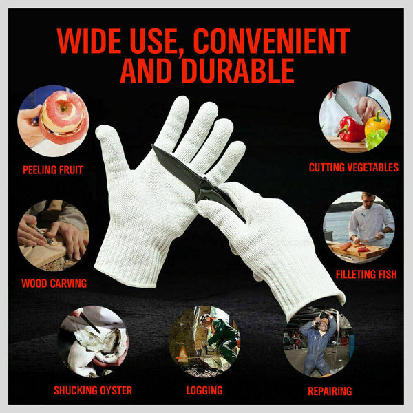 One-Pair Cut Resistant Gloves Anti Cutting Level 5 Kitchen Butcher Protection