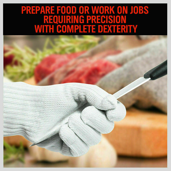 Horusdy One Pair Cut Resistant Gloves Anti Cutting Level 5 Kitchen Butcher Protection Work Gloves