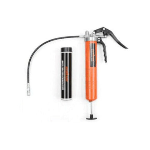 Horusdy 18'' Manual Pistol Grip Grease Gun Flow Pressure 4500Psi Flexi Hose & Coupler Grease Guns