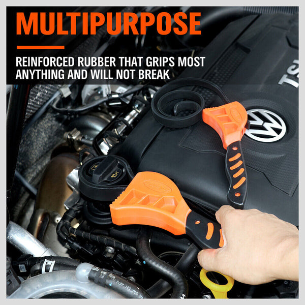 Horusdy 2Pc Strap Wrench Rubber Belt Spanner Multi Purpose Jar Opener Filter Other Wrenches & Spanners