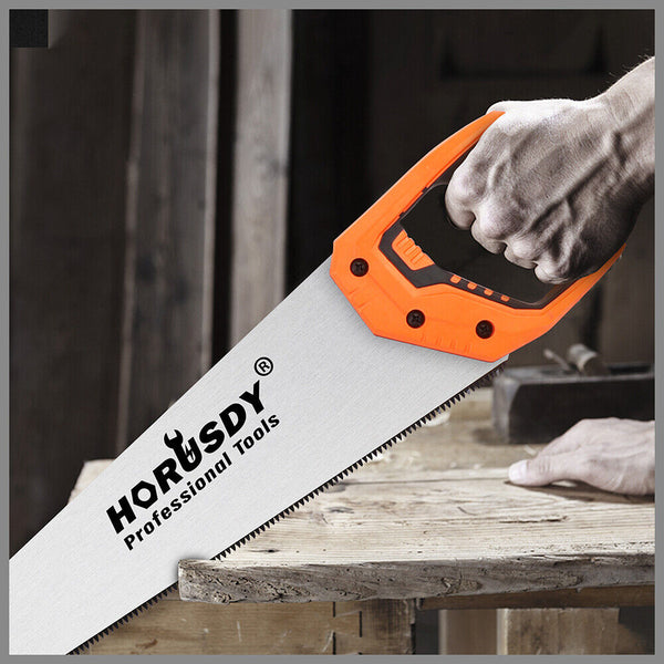 Horusdy 16" Hand Saw Sharp Cut Wood Plastic Cutting Heavy Duty Crosscut 505Mm Long Saws