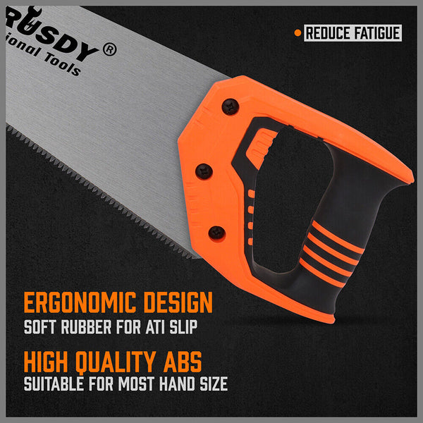 Horusdy 16" Hand Saw Sharp Cut Wood Plastic Cutting Heavy Duty Crosscut 505Mm Long Saws