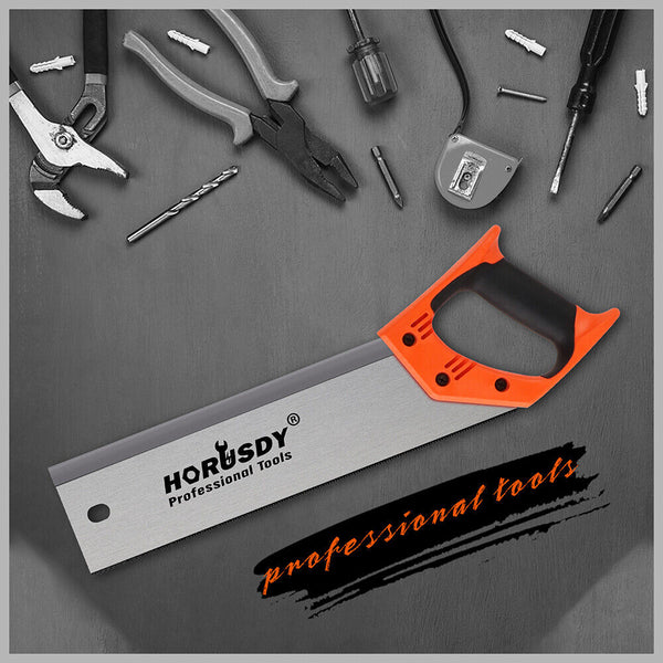 Horusdy 14" Back Saw Wood Hand Woodworking Timber Plastic Cutting Ergonomic Handle Saws