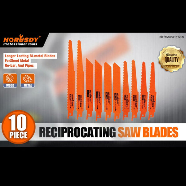 Horusdy 10Pc Reciprocating Saw Blades Set For Wood Metal Timber Demolition Cutting Tool Other Saw Blades