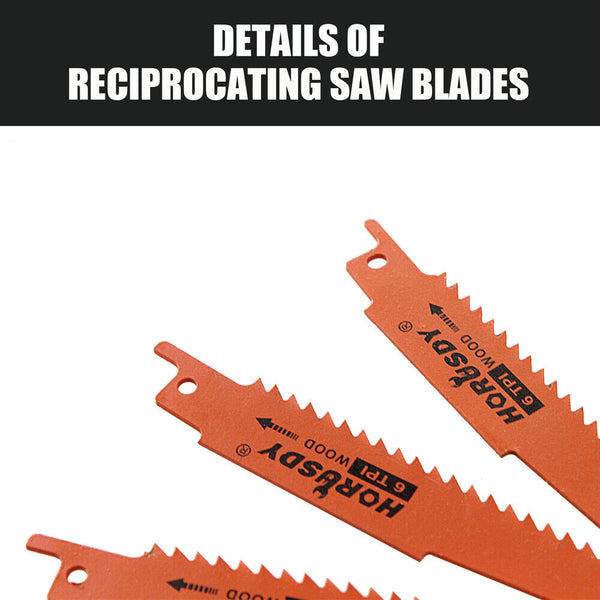 Horusdy 10Pc Reciprocating Saw Blades Set For Wood Metal Timber Demolition Cutting Tool Other Saw Blades