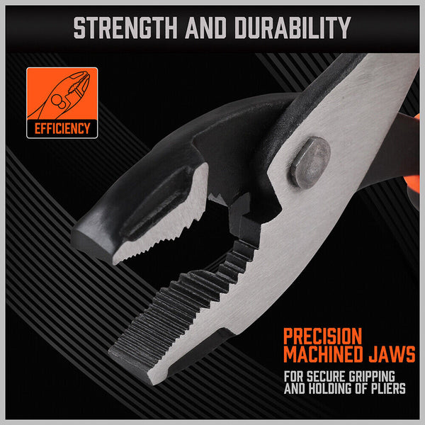 Horusdy 8" Slip Joint Heavy Duty Jars Non Slip Grip Handle 200Mm Pliers