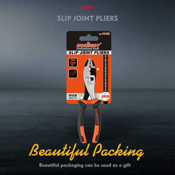 Pliers Horusdy 8" Slip Joint Adjustable Heavy Duty Jars Non Slip Grip Handle 200Mm