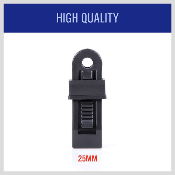 Horusdy 24Pc Camping Awning Tarp Clips Tent Clamps Set Snap Hanger Tighten Survival Tool Tent & Canopy Accessories