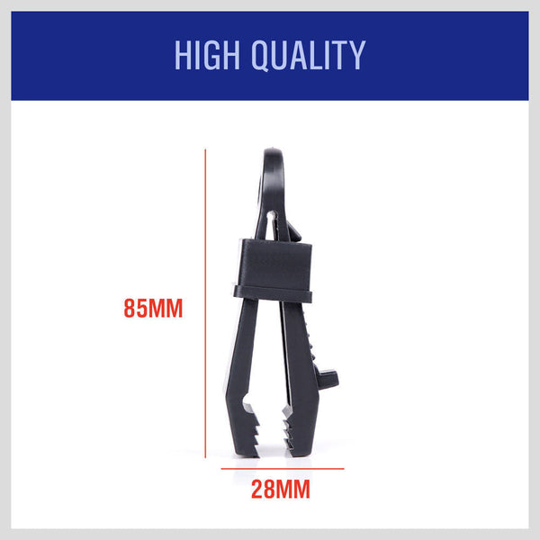 Horusdy 24Pc Camping Awning Tarp Clips Tent Clamps Set Snap Hanger Tighten Survival Tool Tent & Canopy Accessories