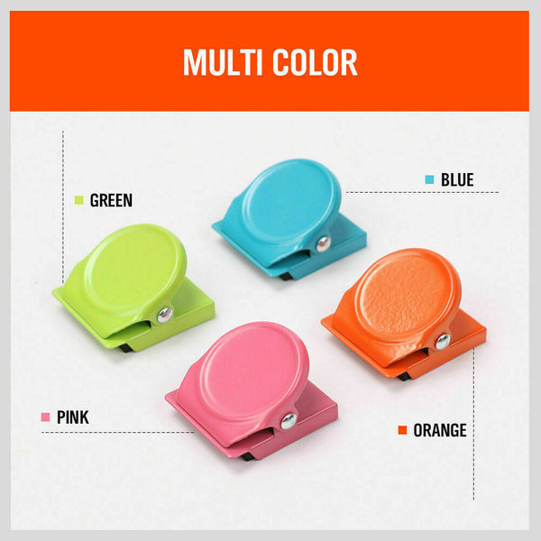 Horusdy 16Pc Magnetic Spring Clamps Refrigerator Clips Note Holder Fridge Tips Refrigerator Magnets