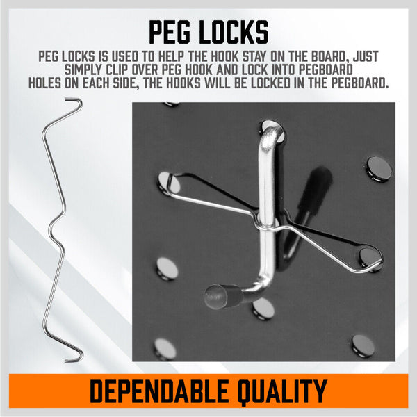 142Pc Pegboard Hooks Set Board Hanger Assortment Storage Trays Organiser Bin Other Tool Storage