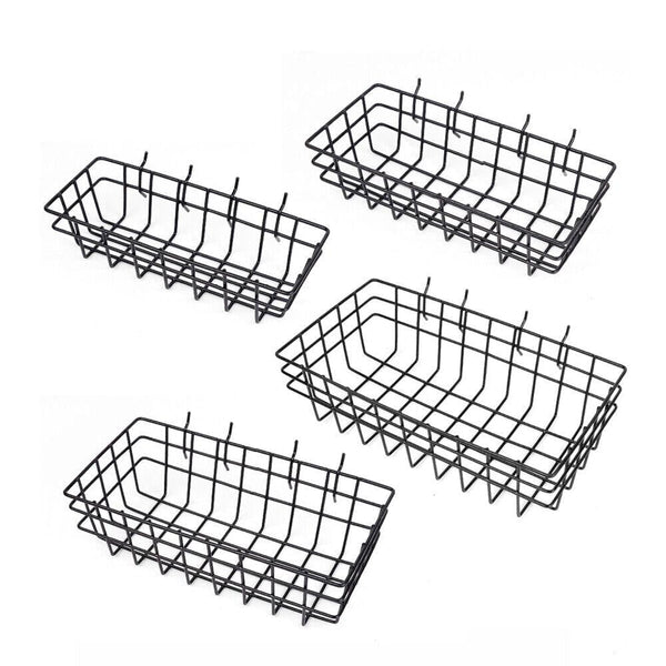 Horusdy 4Pc Pegboard Baskets Set Storage Bins Board Organizer Size Display Hangers Other Tool Storage