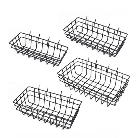 Horusdy 4Pc Pegboard Baskets Set Storage Bins Board Organizer Size Display Hangers Other Tool Storage