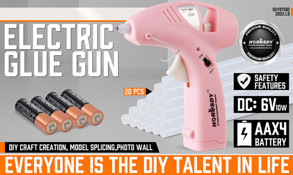 Cordless Hot Glue Gun 20 Sticks & Batteries Included Craft Diy Repair Tool