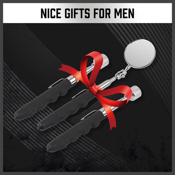 Horusdy 3Pc Magnetic Pick Up Tool & Swivel Inspection Mirror Telescoping Rod Heavy Duty Other Hand Tools