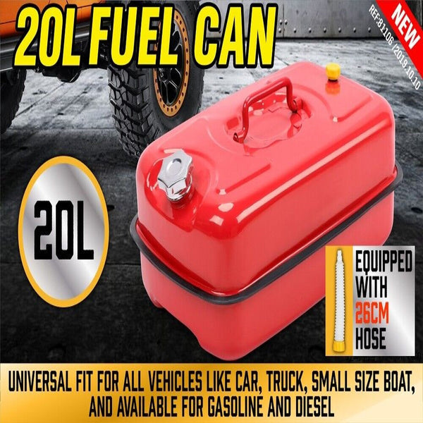 20L Fuel Can Jerry Petrol Diesel Spare Container Portable Tank