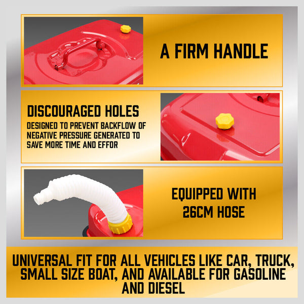 Horusdy 20L Fuel Can Jerry Petrol Diesel Spare Container Portable Tank Other Auto Tools & Supplies
