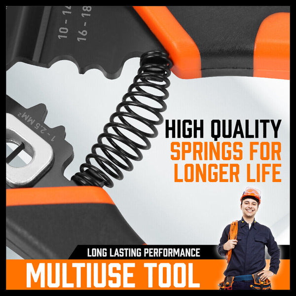 Horusdy 8" Wire Stripping Tool Cutter Hand Crimping Insulated Pliers