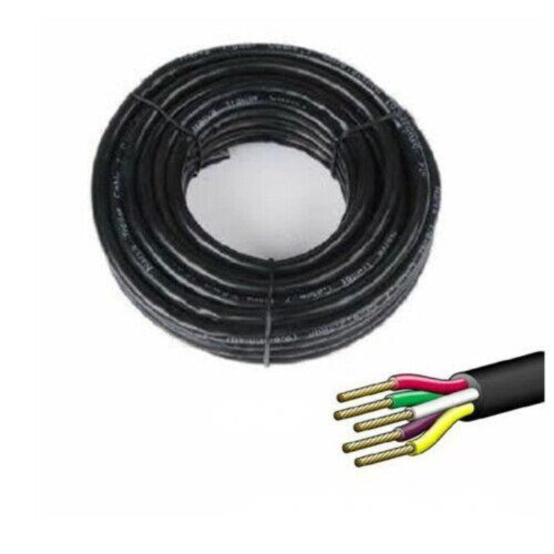 Horusdy 30M X 5 Core Wire Cable Trailer Automotive Boat Truck Coil V90 Pvc Trailer Parts