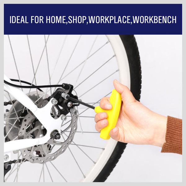 Horusdy 10 Piece T Handle Hex Key Set Allen Wrench Sae/Imperial Sizes 3/32" 3/8" Heat Treated Steel With Color Code Organizer Stand Hex Keys & Hex Wre